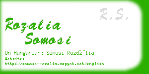 rozalia somosi business card